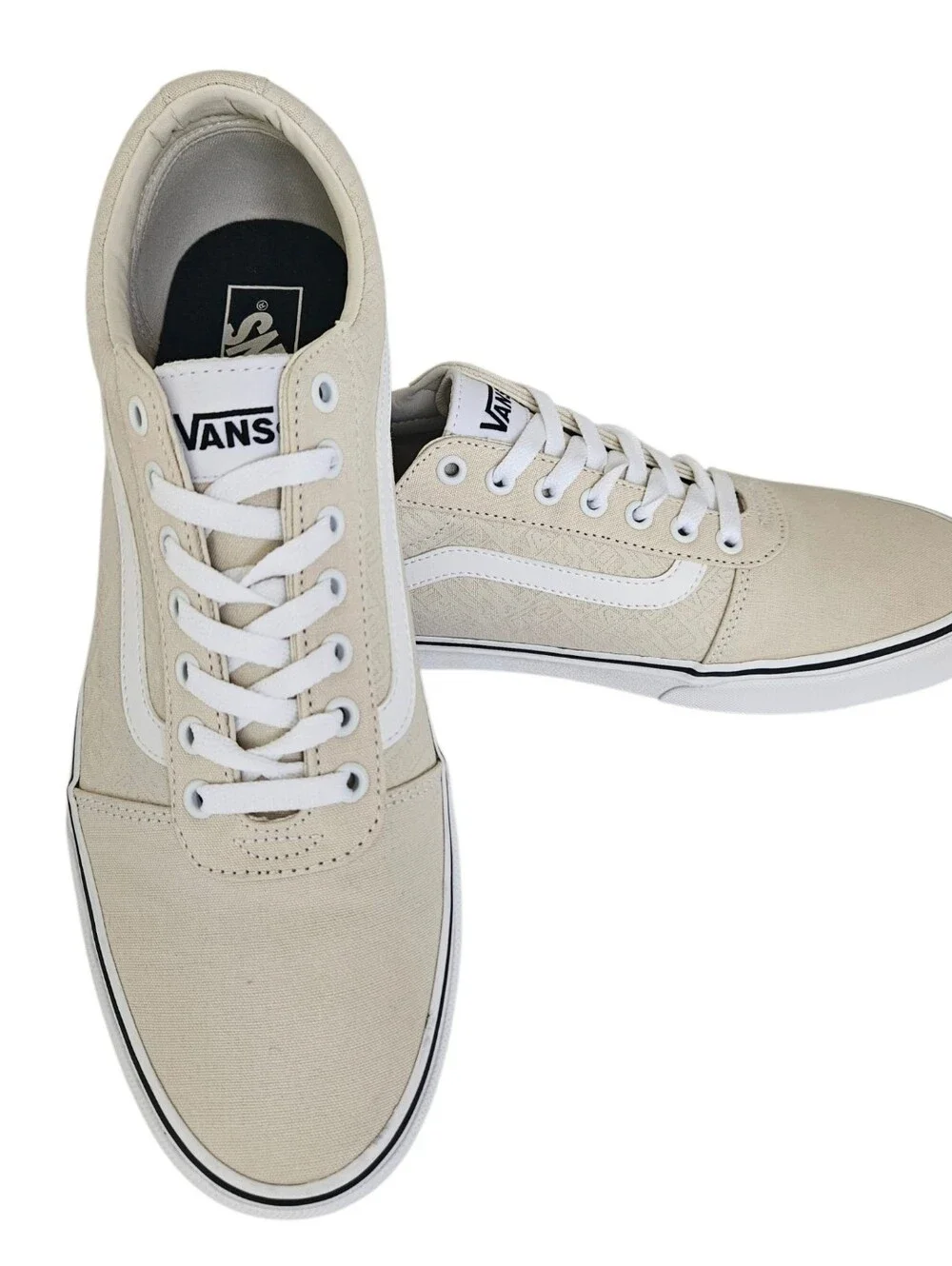 Vans Ward OTW Logo New Men’s Turtledove/White Canvas Sneakers Size Men 12